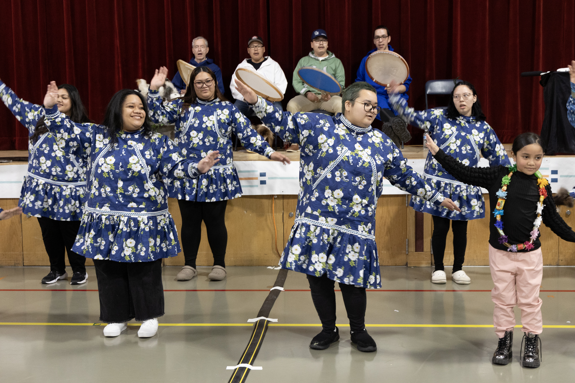 Students dancing at graduation