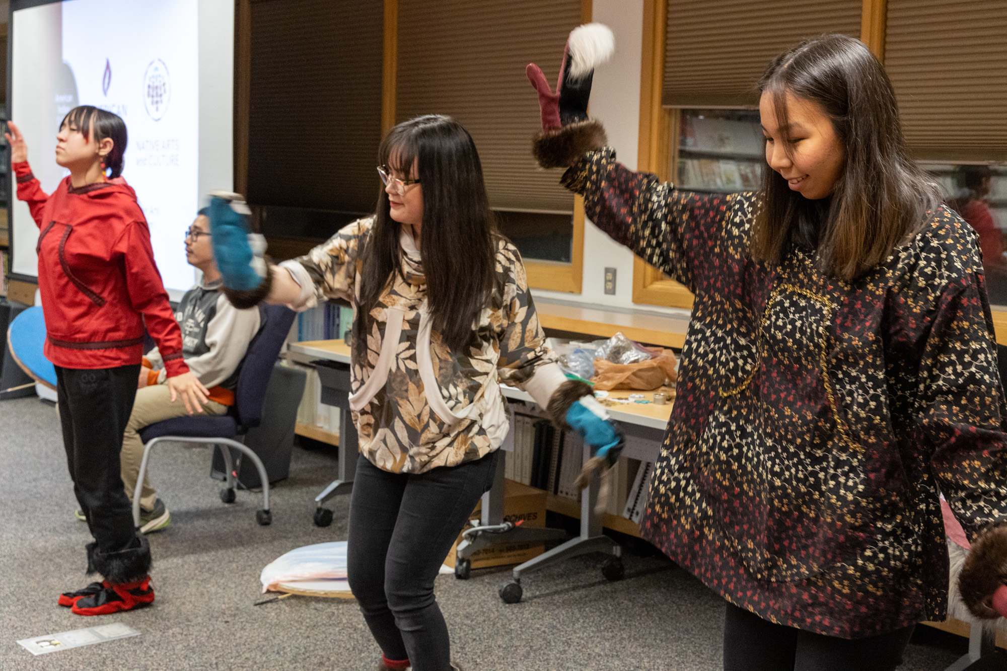 students do a native danc